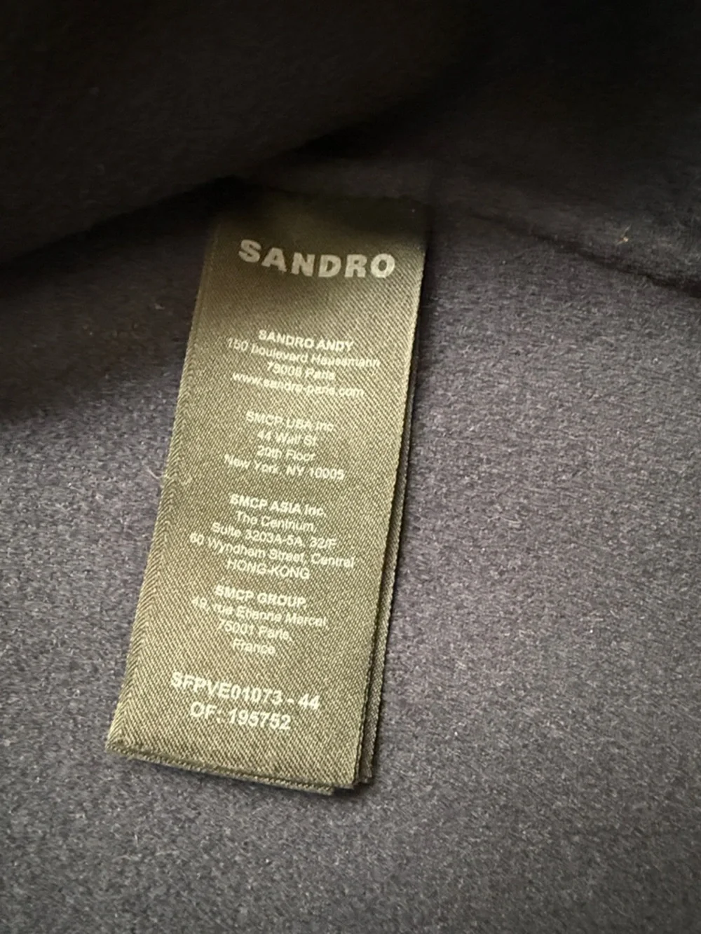 Sandro Lavande Navy Marine Blazer Jacket | FR 44 US 12 - Picture 11 of 15